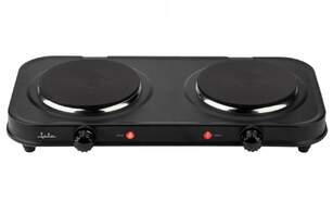 Hornillo Jata JECE1252 - 2 Zonas, 2000 W, Negro