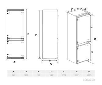 FRICOM. ARTICA AFEC17755IB 177x55 NF INTEGRABLE
