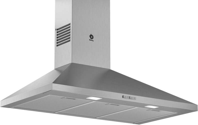 Campana decorativa Balay 3BC695MX - 90cm, 67 dB, 584m3/h, 3 Potencias, LED, Inox