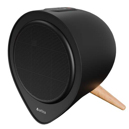 Termoventilador Artica ATVCER1500N  - 1500W, 2 Potencias,  LED, Temporizador, Cerámico, Negro