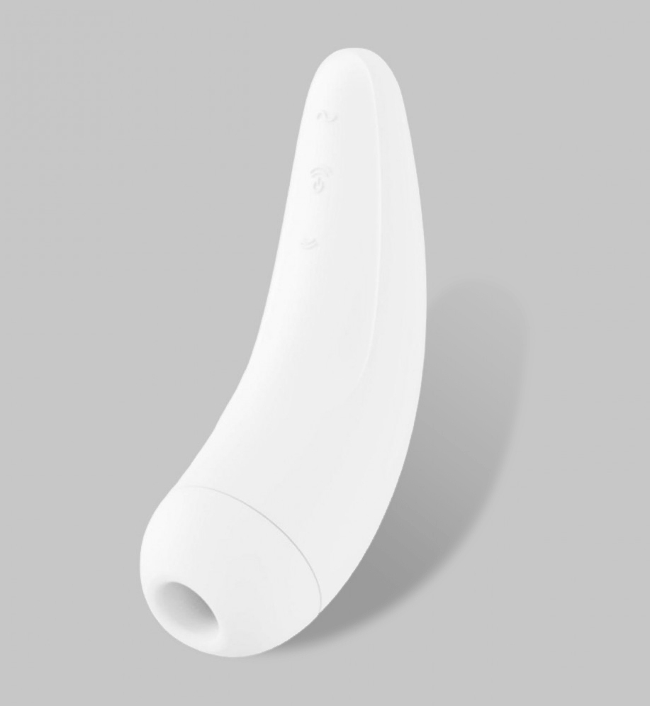 Satisfyer Curvy 2+ blanco tecnología airpulse 11 intensidades programas 2 motores bluetooth estimulador luxury app connect one size