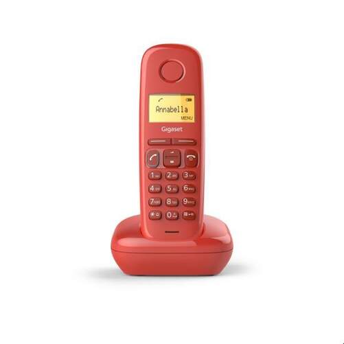 Teléfono Inalámbrico Gigaset A170 - Rojo, pantalla 1,5", 18 h de conversación