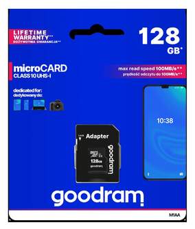 TARJ. MEM. GOODRAM MICRO SD 128GB ADAPTADOR