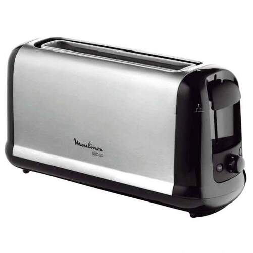 Tostador Moulinex LS260800 - Acero Inox, 1 Ranura Larga, 1000W, 7 Intensidades, Recogemigas