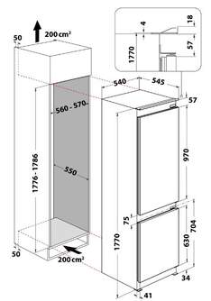 FRICOM. INDESIT INC18T112 177x54x55 NF INT