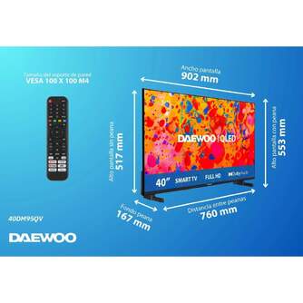 TV DAEWOO 40%%%quot; 40DM95QV FHD QLED SMART TV HDR10