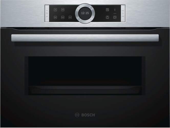 Microondas Integrable Bosch CFA634GS1 - 36L, cerámica sin plato giratorio, Display, Cristal e Inox