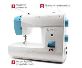 MAQUINA DE COSER ALFA NEXT 820  ZIGZAG BRAZO LIBRE