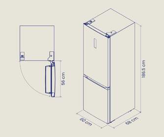 FRICOM. ARTICA COOLTECH186EI 186X60 CLASE E INOX