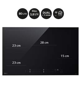 ENCIM. LG CBIZ3035B 80CM 4F ZONA FLEX INDUCCION