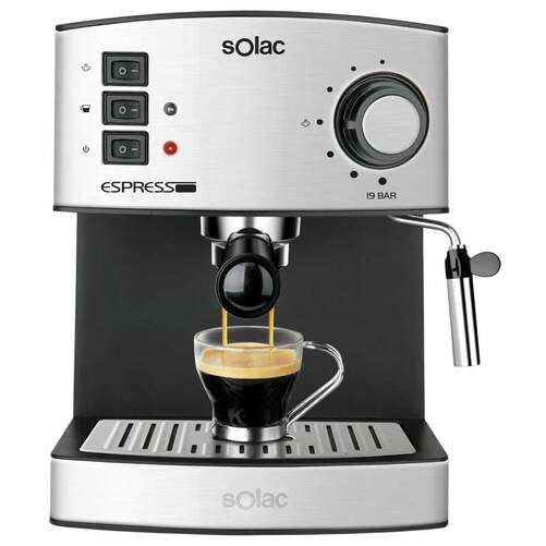 Cafetera Solac CE4480 - 1.2L, 19 Bar, Vaporizador, Calientatazas