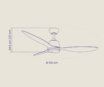 VENTILADOR TECHO ARTICA AVTECH18B BCO 18W 132 CM