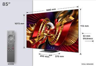 TV TCL 85%%%quot; 85C8L UHD SQDMINILED GOOGLETV 144HZ B%%%amp;O