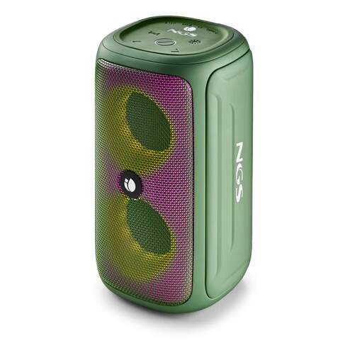 Altavoz NGS Rollerbeast - Verde, resistente al agua, 32 W de potencia