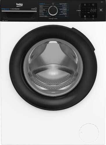 Lavadora Beko BM3WFSU38213 - 8 kg, Clase A, 1200 rpm, Energy Spin, Blanco