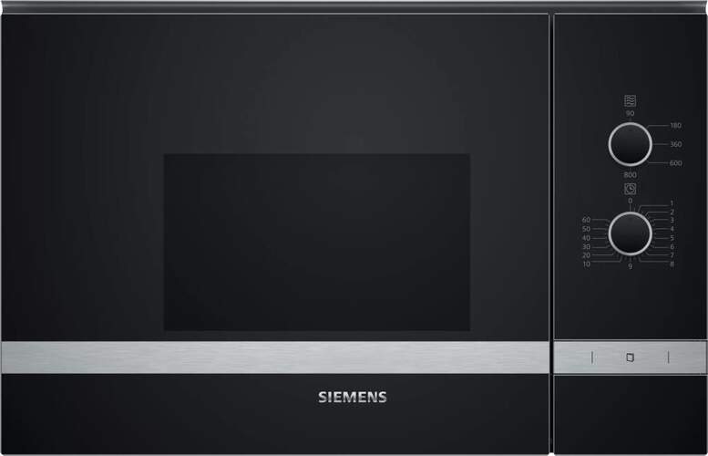 Microondas Integrable Siemens BF520LMR0 - 800W, 20 Litros, 5 Potencias, Negro