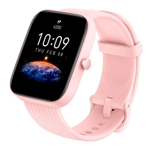 SmartWatch Amazfit Bip 3 Pro Rosa - 1.69", 60 Modos Deportivos,  BioTracker 2 PPG, GPS, 5ATM