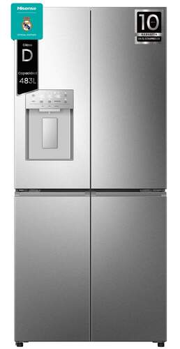 Frigorífico Hisense RQ5P470SYID - 534 L, 179x80x70, 4 Puertas, Display, Wifi, Inox