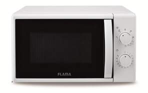 Microondas Flama 1884FL - 700W (Grill 1000W),  20L, 5 Programas, Blanco