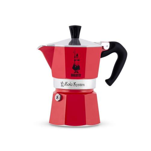 Cafetera Italiana Bialetti New Moka - Inducción, 4 Tazas, Rojo