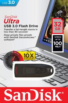 MEMORIA USB SANDISK CRUZER ULTRA 3.0 32GB 130MB/S