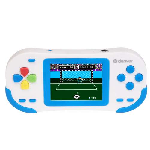 Consola portátil Denver GMP-295 - 200 juegos incorporados, Pantalla 2,8", funciona con 3 pilas AAA