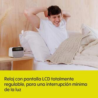 RELOJ DESPERTADOR PURE MOMENT WHITE BT LUZ NOCT