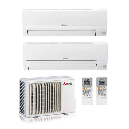 Kit Aire Acondicionado Multi Mitsubishi 2x1 MXZHR2535E50VF - Clase A++/A+, 5160 frig/h, 4300 frig/h