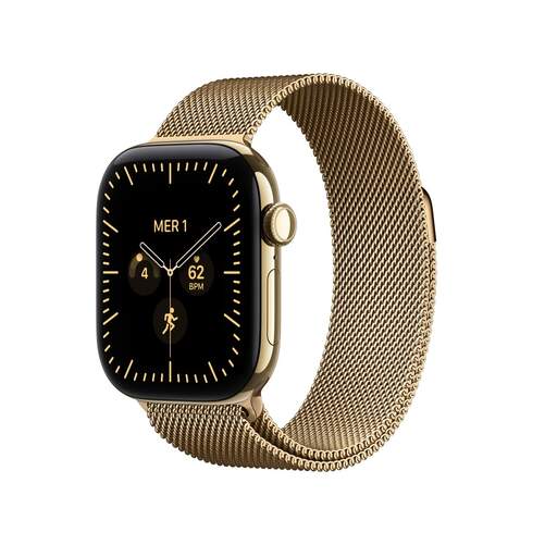 Apple Watch Series 12 GPS +Cellular - Oro Titanio, 42mm, frec. card&iacute;aca, 24h aut., GPS, talla M/L