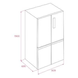 FRI. TEKA RMF77960SS 190x91x70 4P NF DSP INOX
