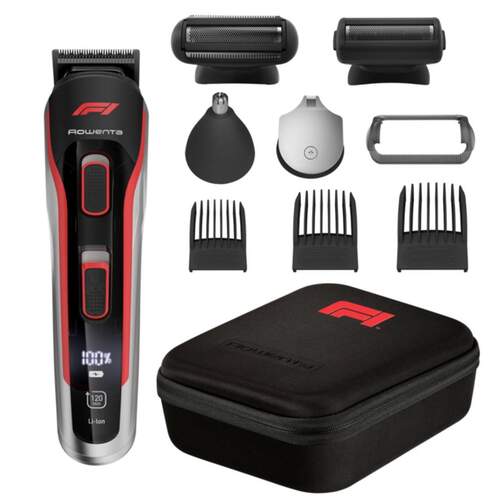 Barbero Rowenta TN944M Formula 1 Multi Styler - Batería 120 minutos, 32 Longitudes, 10 Accerorios