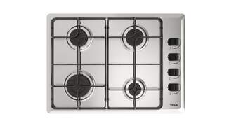 Placa Gas Natural Teka HLX 540 KL - 4 Fuegos, 60cm, Termopar Seguridad, Acero Inoxidable