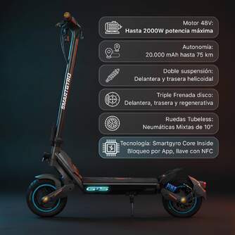 PATIN ELECTRICO SMARTGYRO ROCKWAY GTS 10%%%quot; 1000W