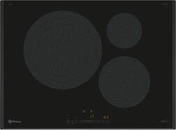 Placa Inducci&oacute;n Balay 3EB977LH - 3 Zonas, 70 cm, 7400 W, Cristal, Negro