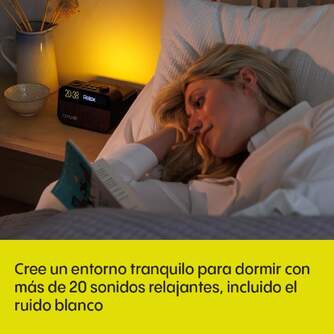 RELOJ DESPERTADOR PURE MOMENT CHARGE BLACK BT LUZ