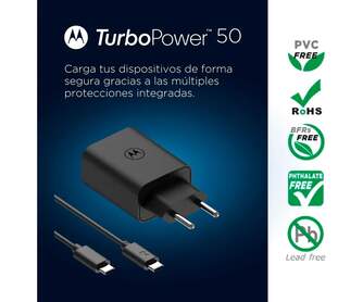 CARGADOR MOTOROLA 1XUSB A C DE 50W CABLE USB C