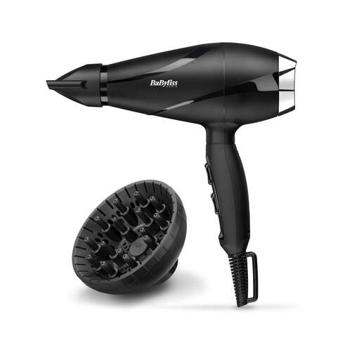 Secador Babyliss 6713DE - 2200W, Iónico, 3 Temperaturas, 2 Velocidades, Difusor