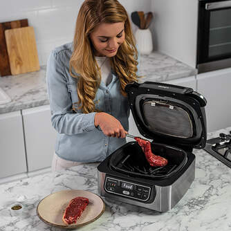 BARBACOA NINJA AG301EU 5EN1 DE INTERIOR FREIDORA