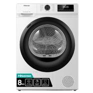 Secadora Hisense DHQE800BW2 - Clase D, 8 kg, 16 Programas, Blanco