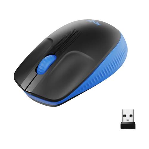 Rat&oacute;n Inal&aacute;mbrico Logitech M190 Azul y negro - Ambidiestro, 1000dpi, 3 Botones, Windows/MacOS/Linux
