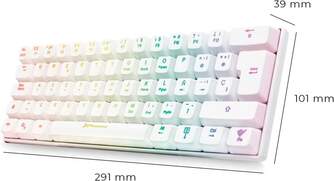 TECLADO PHOENIX MIRAGE RGB MECANICO GAMING BLANCO