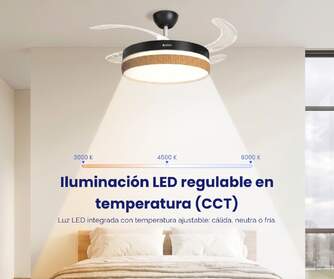 VENTILADOR TECHO RET ARTICA AVTECHR72NM NGR MD 72W