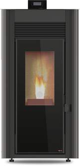 ESTUFA A PELLET RED POD FIRST 12KW BLACK (CANALIZA