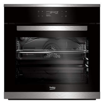 Horno Vapor Beko BIS25500XMS | A, 15 Funciones, Display, Negro