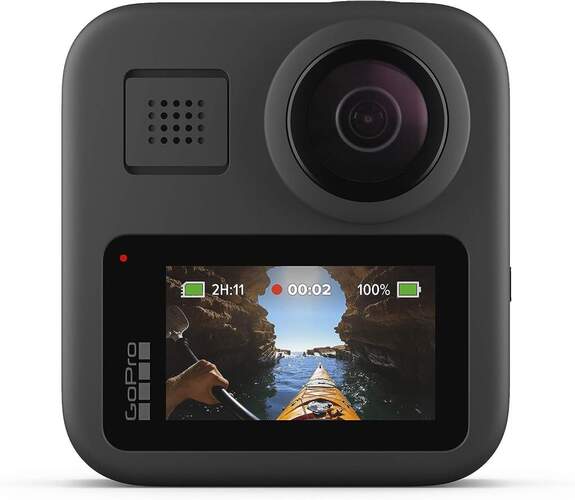 Cámara deportiva GoPro MAX 360 - Vídeo 360º 6K, Audio Envolvente, Sumergible, 16Mpx, WiFi