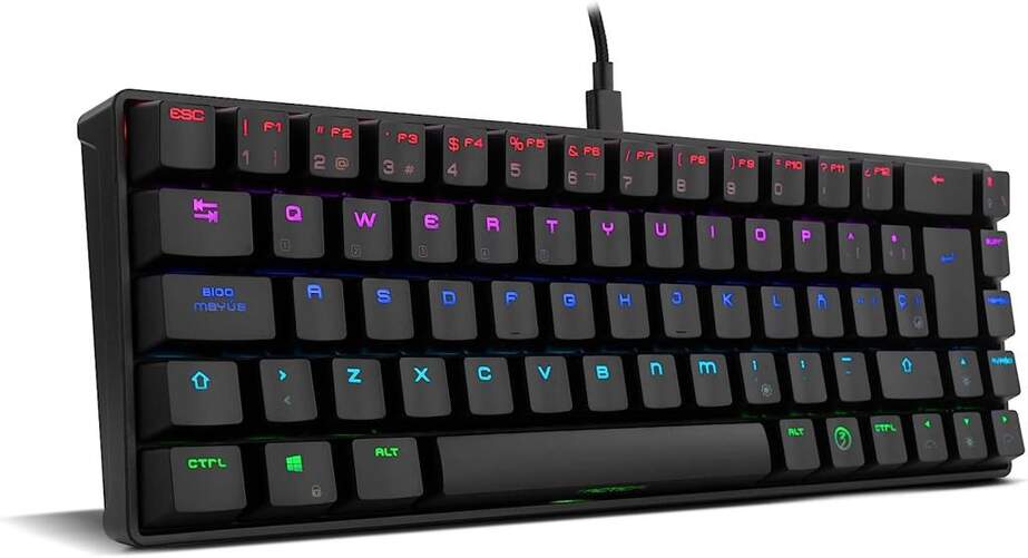 Teclado Gaming Mini Ozone Tactical - Mecánico, Bluetooth, RGB