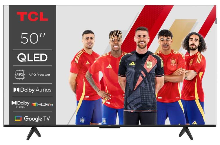 TV TCL 50" QLED 50P7K - 4K Ultra HD, Google TV, Dolby Vision y Atmos, Procesador AiPQ, HDR10+