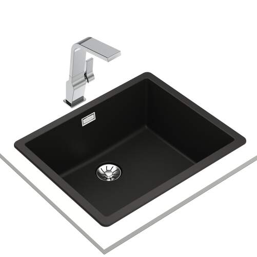 Fregadero TEKA Radea R10 50.40 - 60 cm, encastre o bajo encimera, Negro