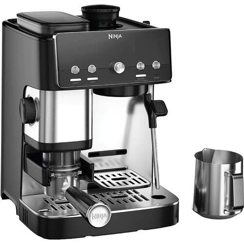 Cafetera Express Ninja ES301EU Luxe - Mini 2 en 1,1650 W, Molinillo, B&aacute;scula integrada, Negro