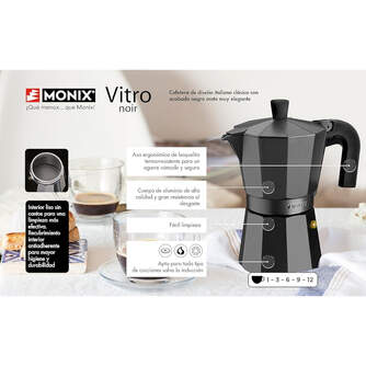 CAFET. ITALIANA MONIX 6T VITRO NOIR